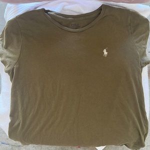 Gently used olive green polo by Ralph Lauren tee